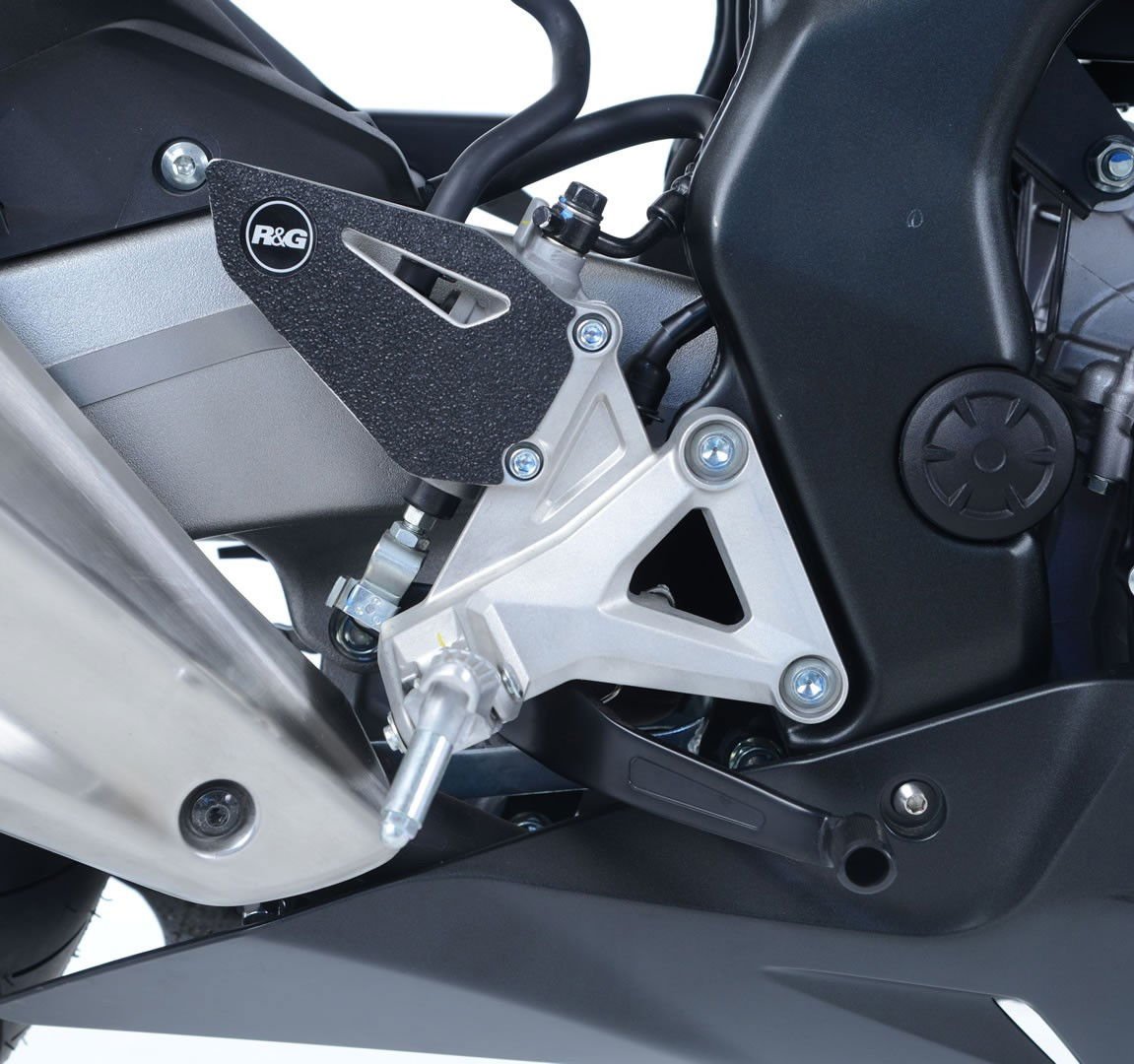 Kit 2PZ Adesivi Anti Scivolo Paratacco Honda CBR250RR 17 Nero 18303 Rg EZBG309BL - ENDURRAD