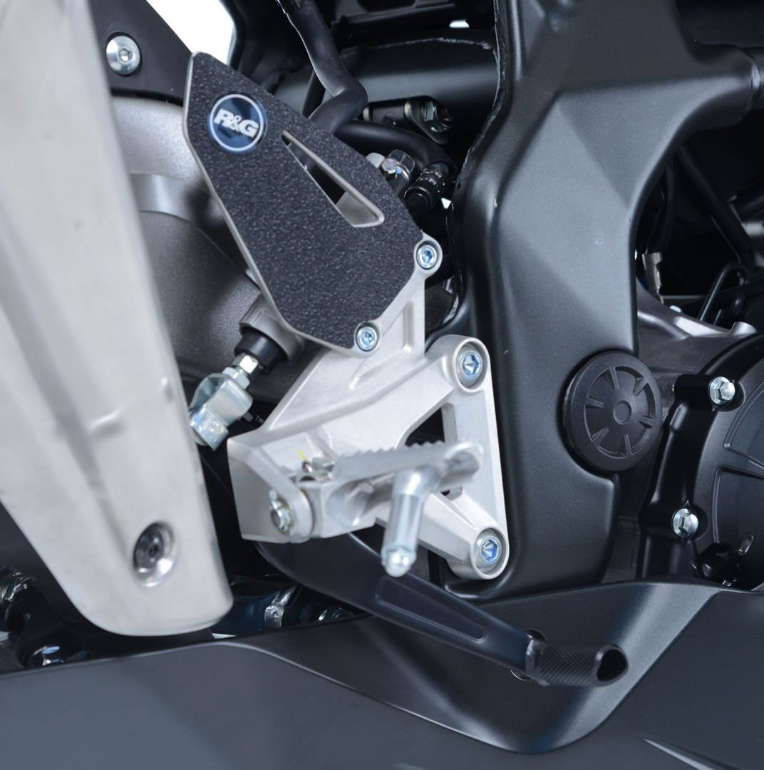 Kit 2PZ Adesivi Anti Scivolo Paratacco Honda CBR250RR 17 Nero 18303 Rg EZBG309BL - ENDURRAD