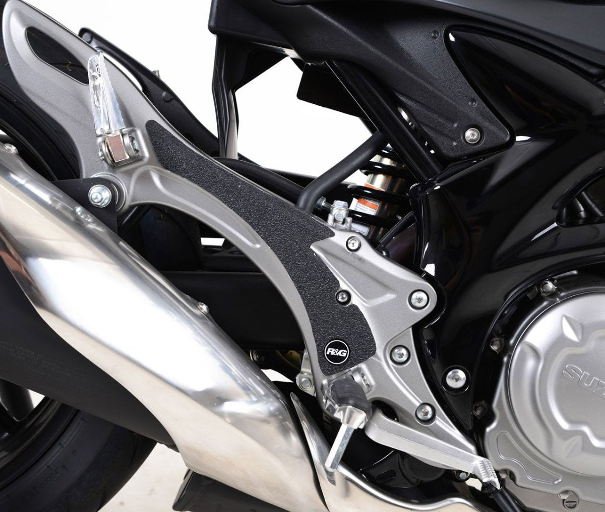 Kit 2PZ Adesivi Anti Scivolo Paratacco Suzuki Gladius 09 Telaio Nero 16765 Rg EZBG706BL - ENDURRAD
