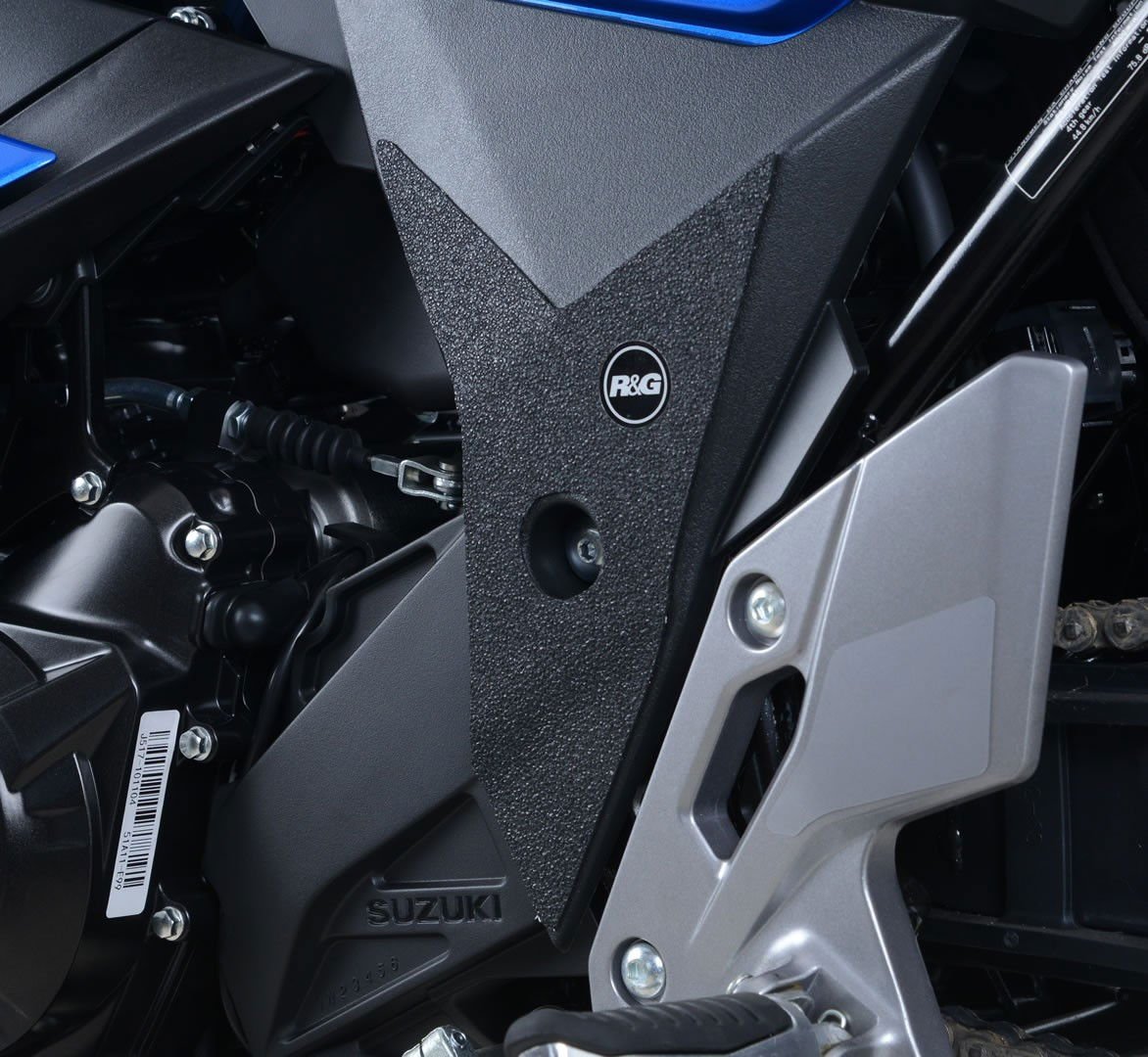 Kit 2PZ Adesivi Anti Scivolo Paratacco Suzuki GSX250R 17 Nero R G 54697 Rg EZBG710BL - ENDURRAD
