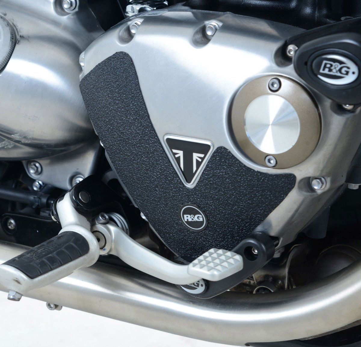 Kit 2PZ Adesivi Anti Scivolo Paratacco Triumph Bonneville Bobber 17 Street Cup 17 R G 54698 Rg EZBG806BL - ENDURRAD