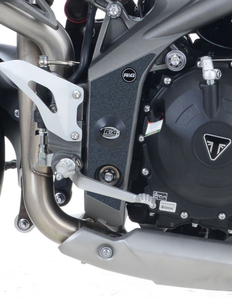 Kit 2pz.adesivi anti-scivolo paratacco Triumph Speed Triple '11-'15 / Speed Triple S/R '16- / Speed Triple RS '18- (telaio)