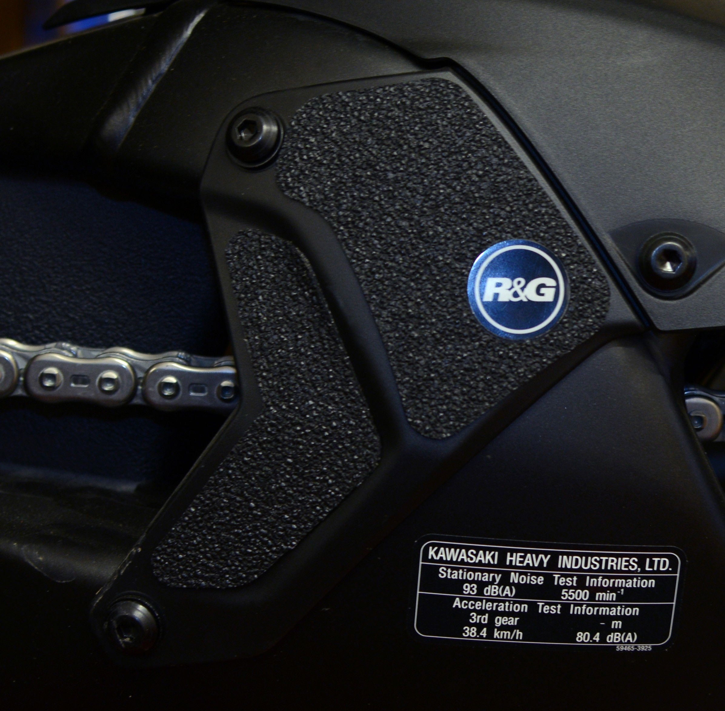 kit 3pz.adesivi anti-scivolo paratacco Kawasaki H2 SX - nero  EZBG410BL R&G