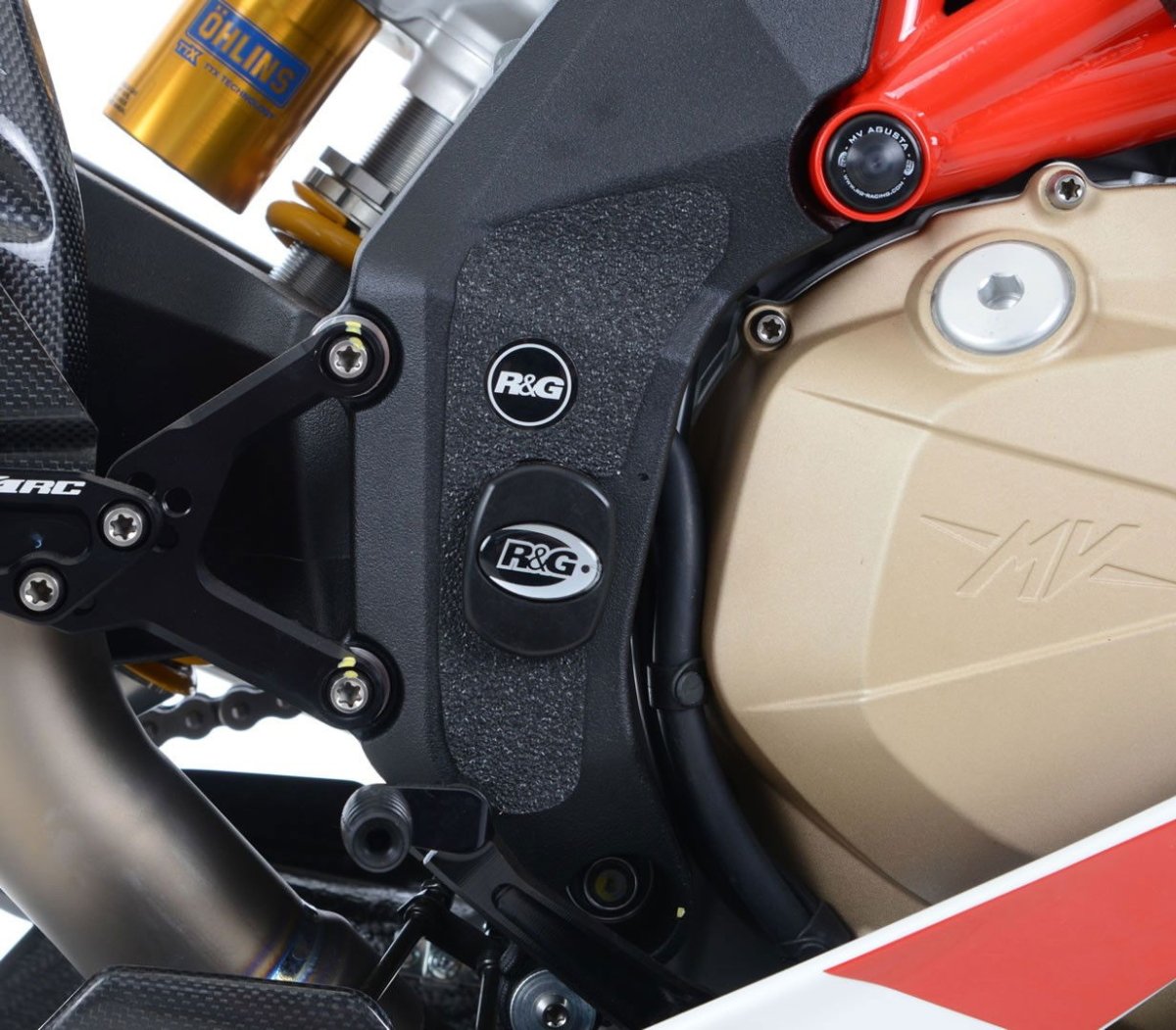 Kit 3pz.adesivi anti - scivolo paratacco MV Agusta F 4 1000R '10 - F4RR - F4RC - nero - ENDURRAD