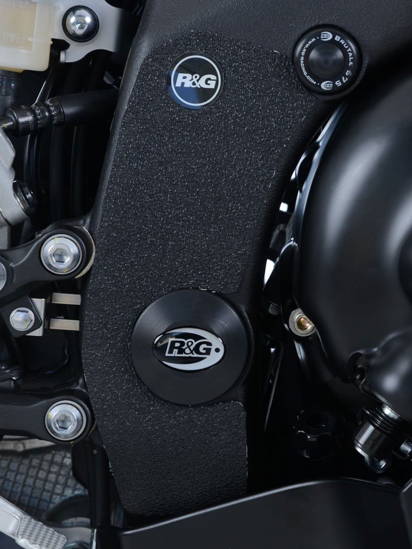 Kit 3pz.adesivi anti - scivolo paratacco YAMAHA YZF - R6 '17 - (telaio e lato sx forcellone) - nero R&G - ENDURRAD