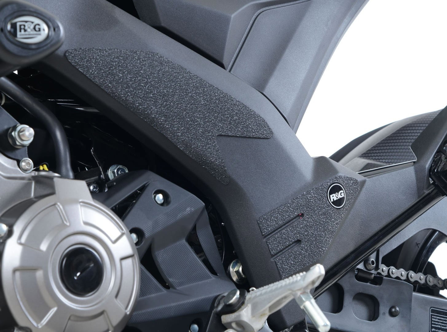 Kit 4PZ Adesivi Anti Scivolo Paratacco Kawasaki Z125 Nero Solo Telaio R G 18044 Rg EZBG406BL - Endurrad