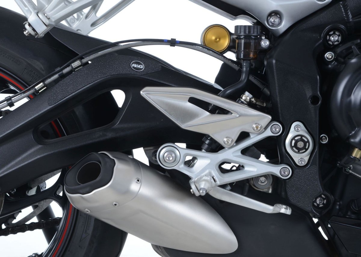 Kit 4pz.adesivi anti - scivolo paratacco Triumph Street Triple 765 RS '17 - nero R&G - ENDURRAD