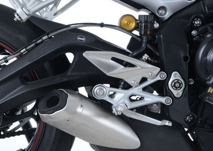 Kit 4pz.adesivi anti - scivolo paratacco Triumph Street Triple 765 RS '17 - nero R&G - ENDURRAD
