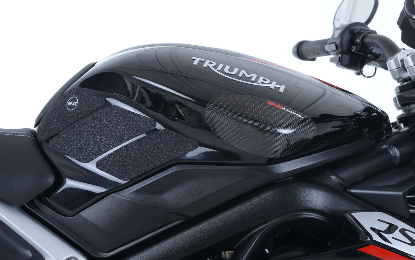 Kit 6PZ Adesivi Anti Scivolo Serbatoio Triumph 675 Daytona Street Triple 13 Street Triple Rx 15 Nero 11304 Rg EZRG801BL - Endurrad