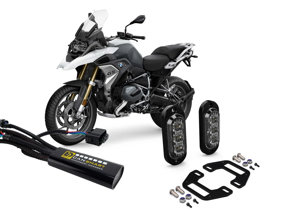 Kit visibilità posteriore DENALI con indicatori T3 montato sulla BMW R 1250 GS