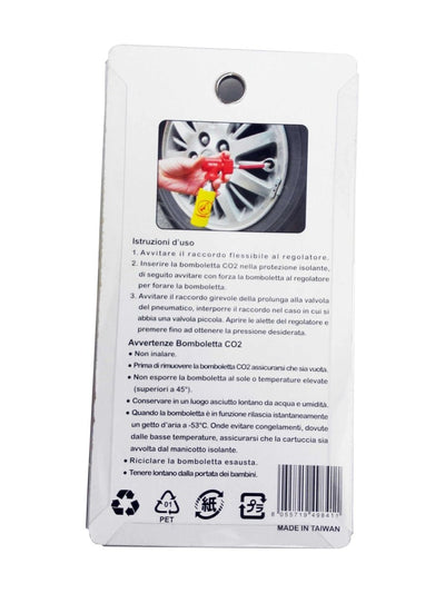 Kit gonfiaggio rapido c/regolatore - 1 cartuccia CO2 - ENDURRAD