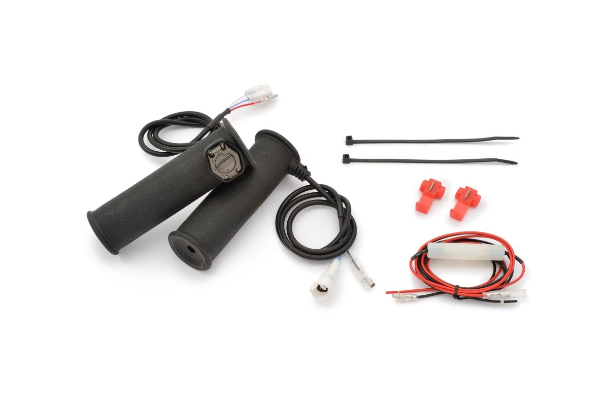 Kit manopole riscaldate manubri 25,4mm terminale chiuso/controllo mecc. - con leva di - ENDURRAD
