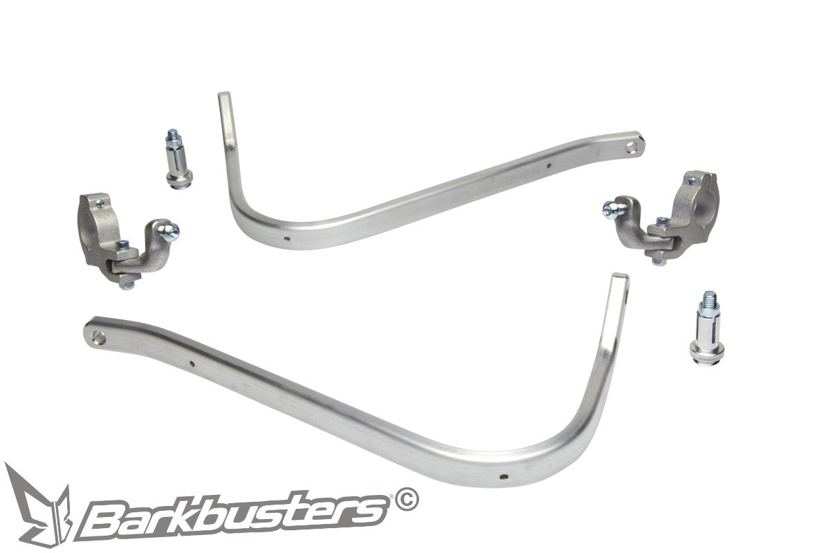 Kit di montaggio universale Barkbusters BHG-002 per manubrio conico, componenti in alluminio naturale