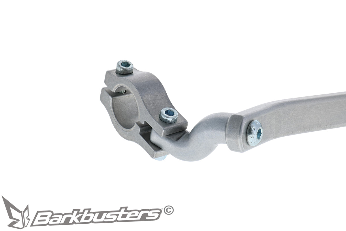 Kit montaggio paramani Barkbusters BHG-106, dettaglio del morsetto a semigusci