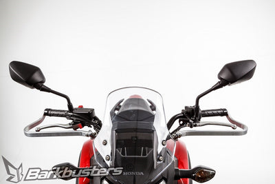 Kit Barkbusters BHG-046 montato su Honda NC700X, vista del manubrio