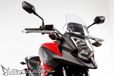Kit Barkbusters BHG-046 montato su Honda NC700X, dettaglio della struttura in alluminio