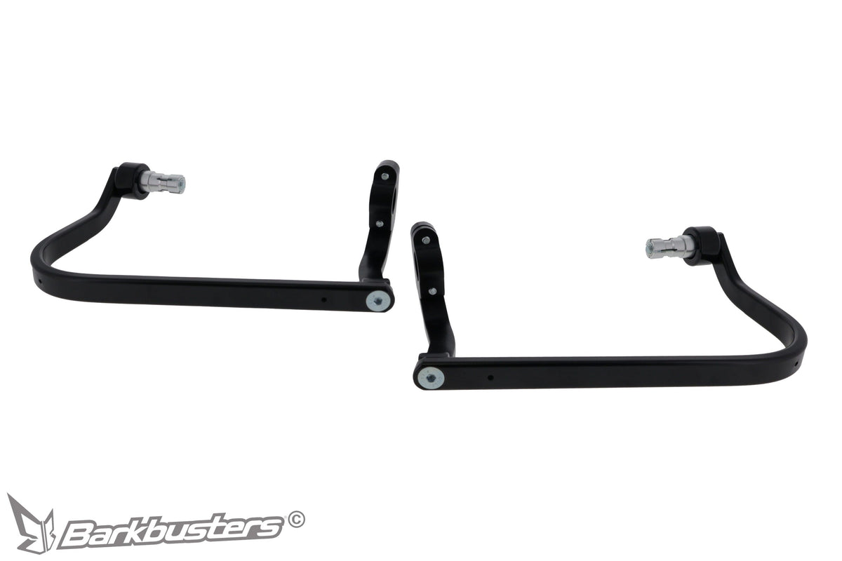Kit di montaggio paramani Barkbusters BHG-055 nero, struttura in alluminio verniciato a due punti di fissaggio