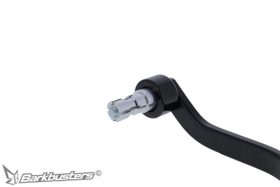 Barkbusters BHG-055 nero, dettaglio dell'ancoraggio all'estremità del manubrio con contrappeso incluso