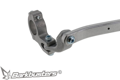 Barkbusters BHG-082 alluminio, dettaglio del morsetto sulla sezione dritta del manubrio