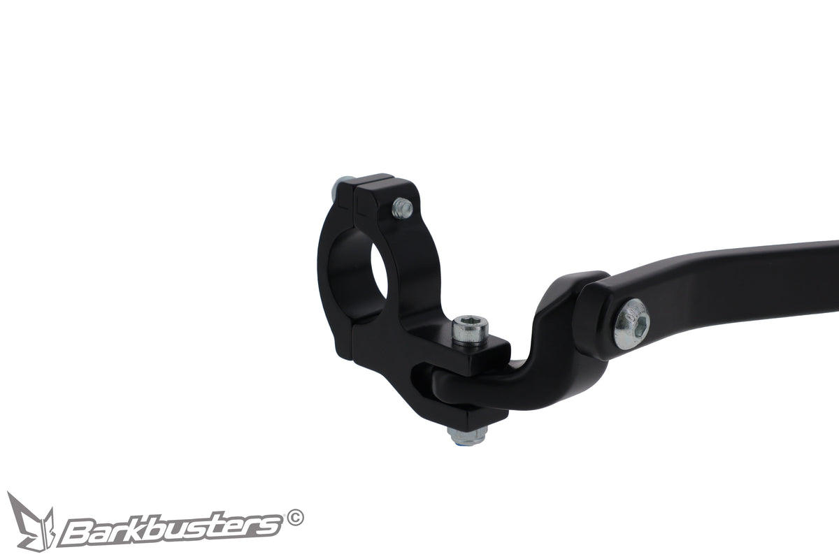 Kit montaggio paramani Barkbusters BHG-100 nero, dettaglio del morsetto multi-fit