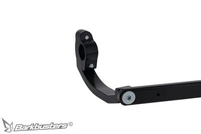 Kit montaggio paramani Barkbusters BHG-089 nero, dettaglio della staffa con morsetto