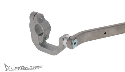 Kit montaggio paramani Barkbusters BHG-111, dettaglio del morsetto a telaio
