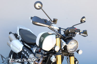 Kit Barkbusters BHG-080 con plastiche VPS nere su Triumph Scrambler 1200