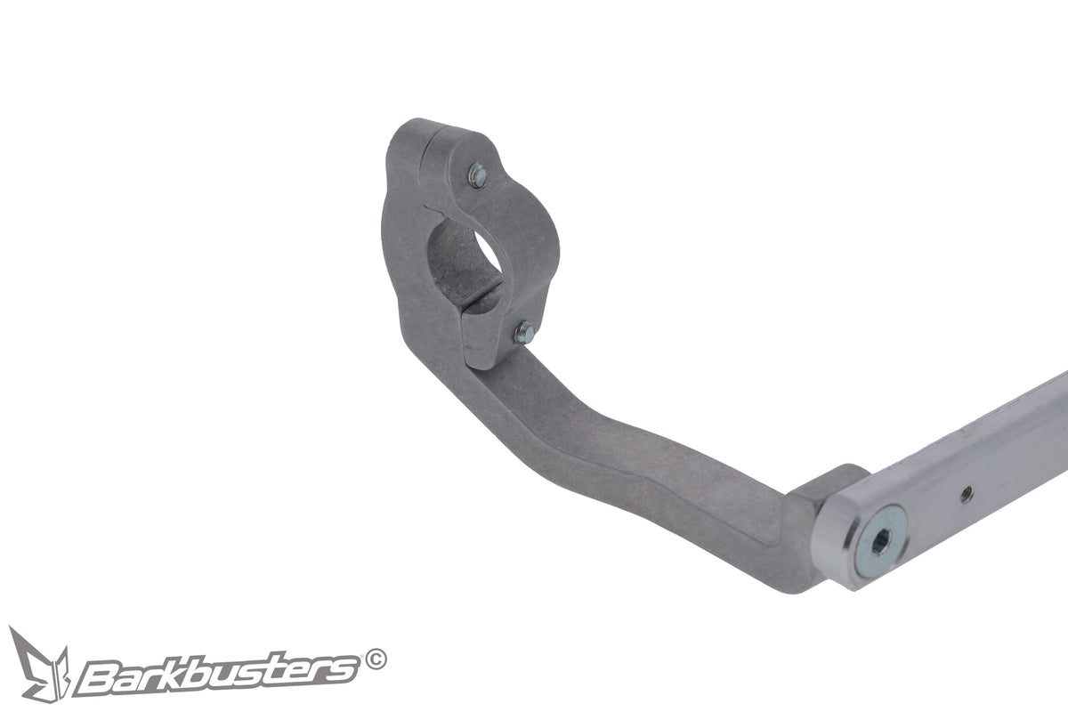 Kit montaggio paramani Barkbusters BHG-125, dettaglio del morsetto a telaio