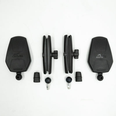 Kit Specchietti Retrovisori Pieghevoli Rettangolari - Adventure Enduro - ENDURRAD