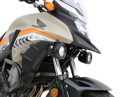 Supporto faretti DENALI montato sulla Honda CB 500 X
