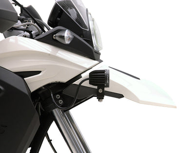 Dettaglio del supporto faretti DENALI sulla G 650 GS