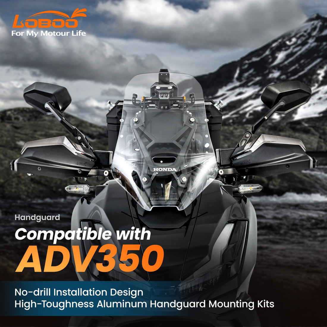 Archetti paramano in alluminio LOBOO CHS511 per Honda ADV350