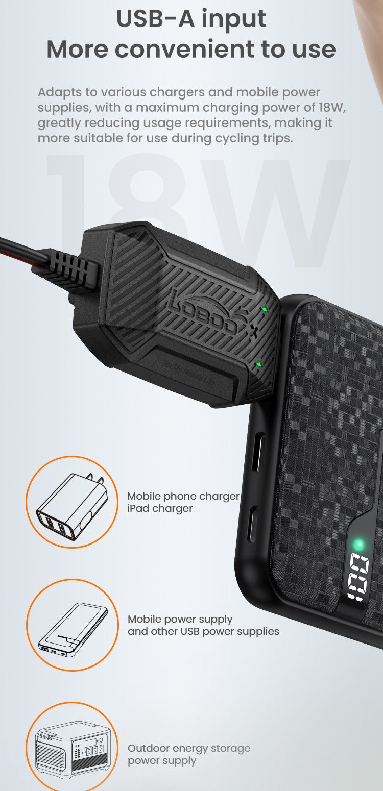 It plugs into any USB port, even a power bank