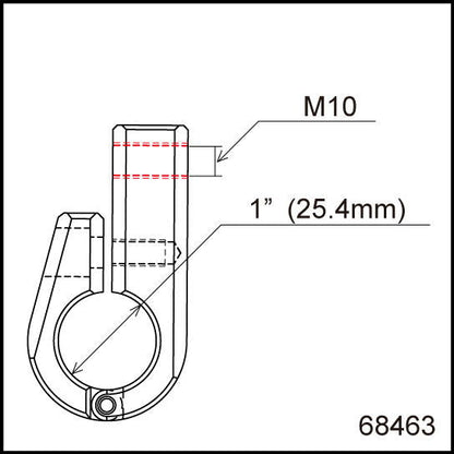 Morsetto universale per manubrio 25.4/M10 tipo C - ENDURRAD