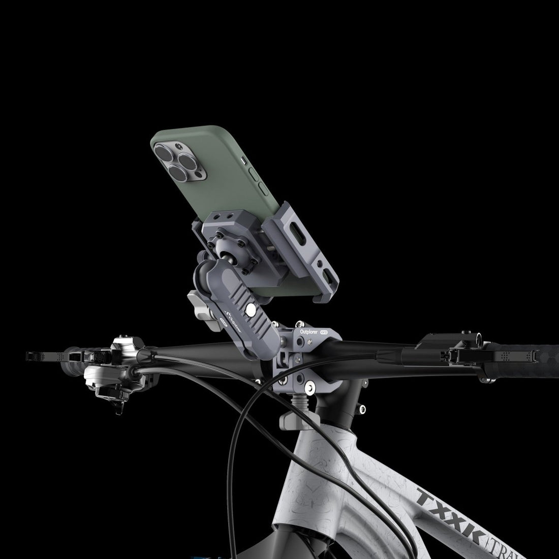 Porta cellulare moto antivibrazione con morsetto Outplorer P100-A, foto 8