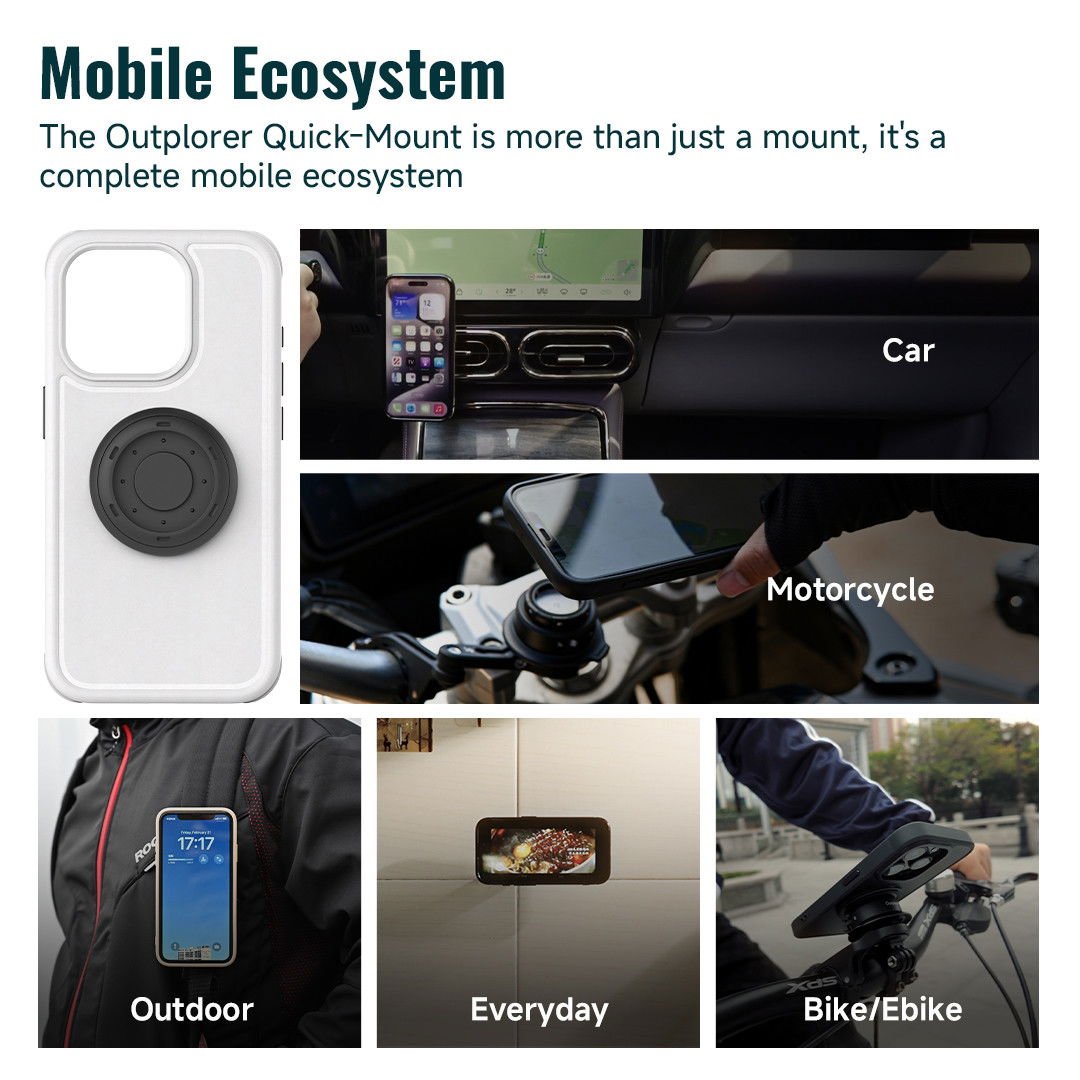 Sistema Quick Launch Outplorer: interfaccia QU01 in auto, in moto, in bici e nell'uso quotidiano