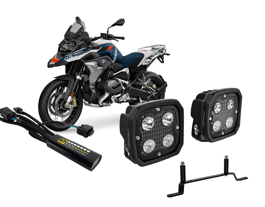 Kit faretti D4 e centralina CANsmart DENALI montati sulla BMW R 1250 GS