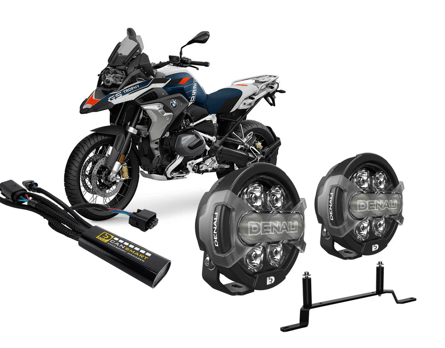 Faretti DENALI D7 PRO montati sulla BMW R 1250 GS con centralina CANsmart