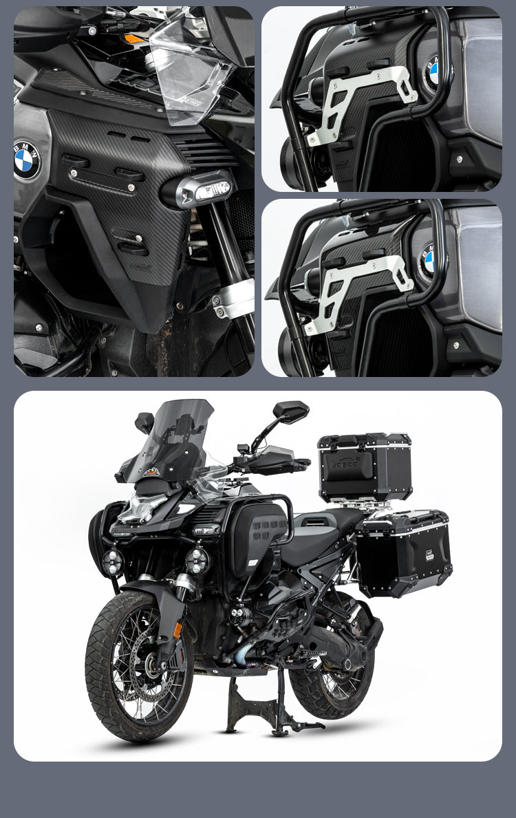 With and without attachments, on the same motorcycle