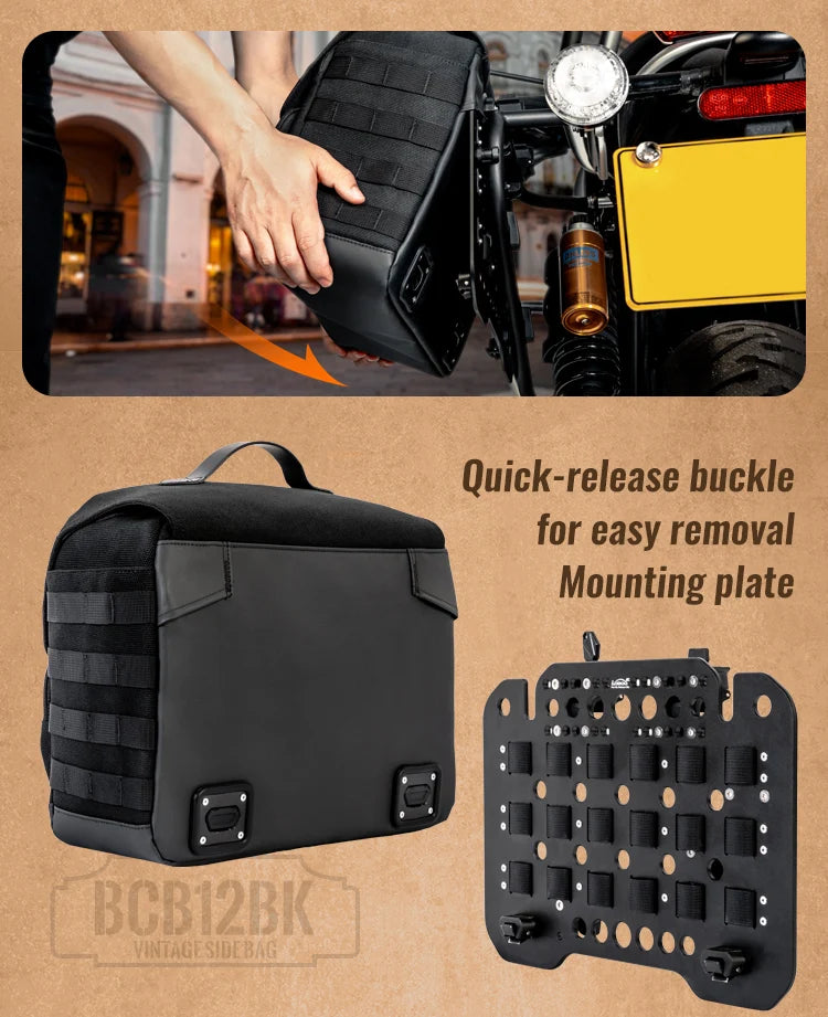 Quick-release: how the bag attaches to the plate