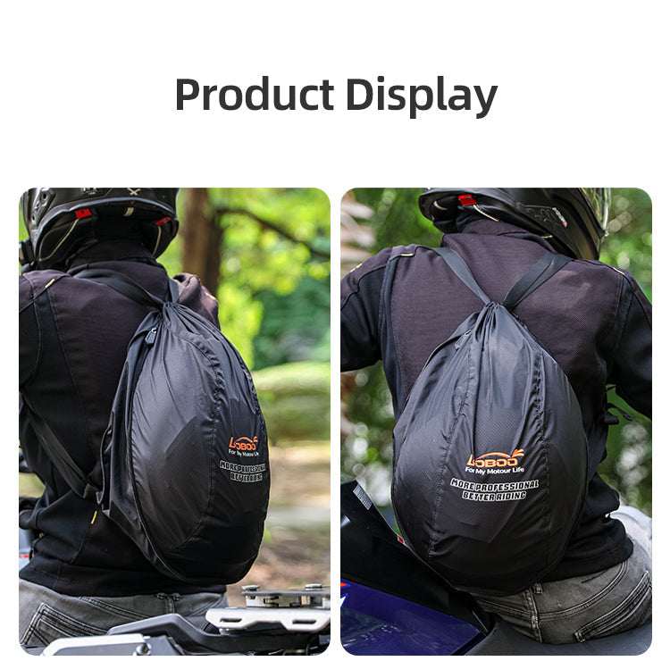 Wear it: the helmet on your back, your hands free