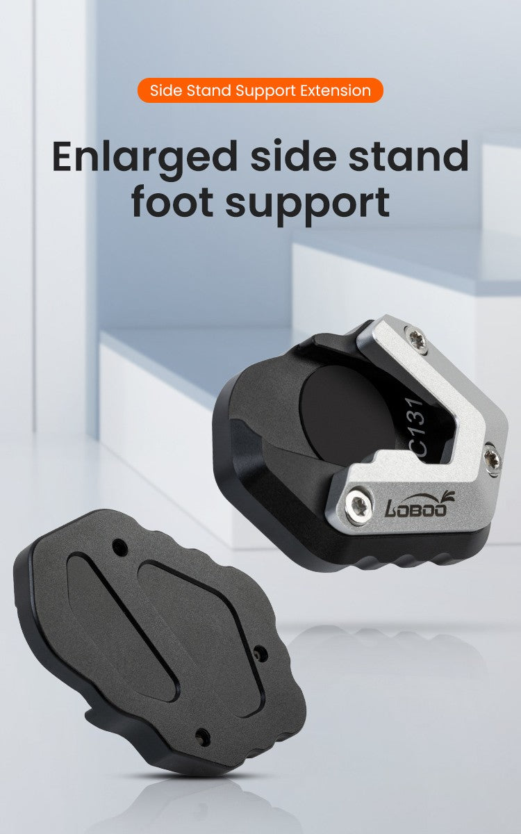 The kickstand foot, extended