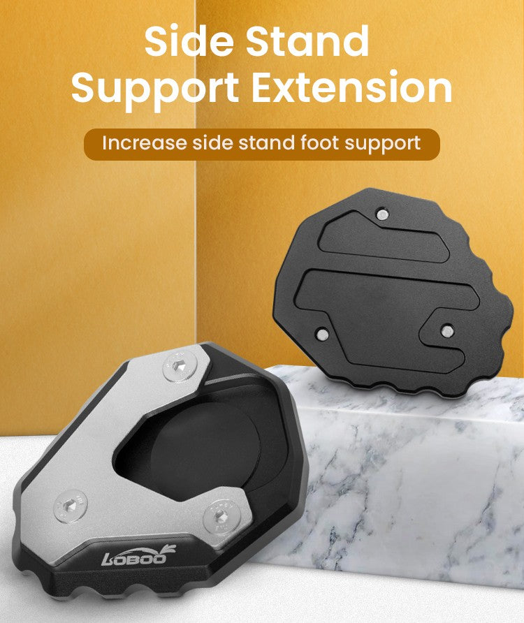 The kickstand foot, extended