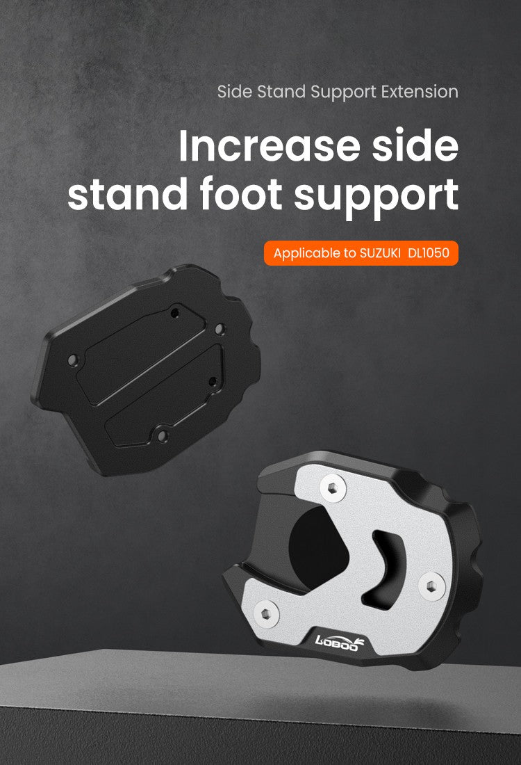 The kickstand foot, extended