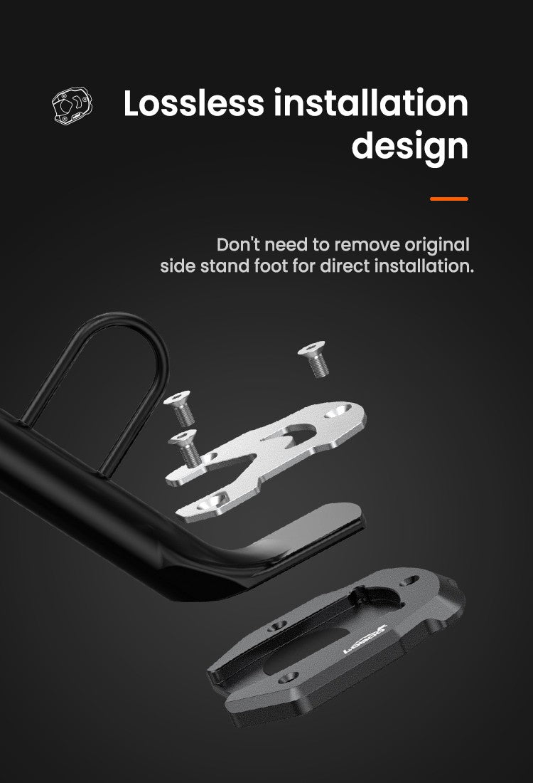 It mounts on the original foot without drilling.