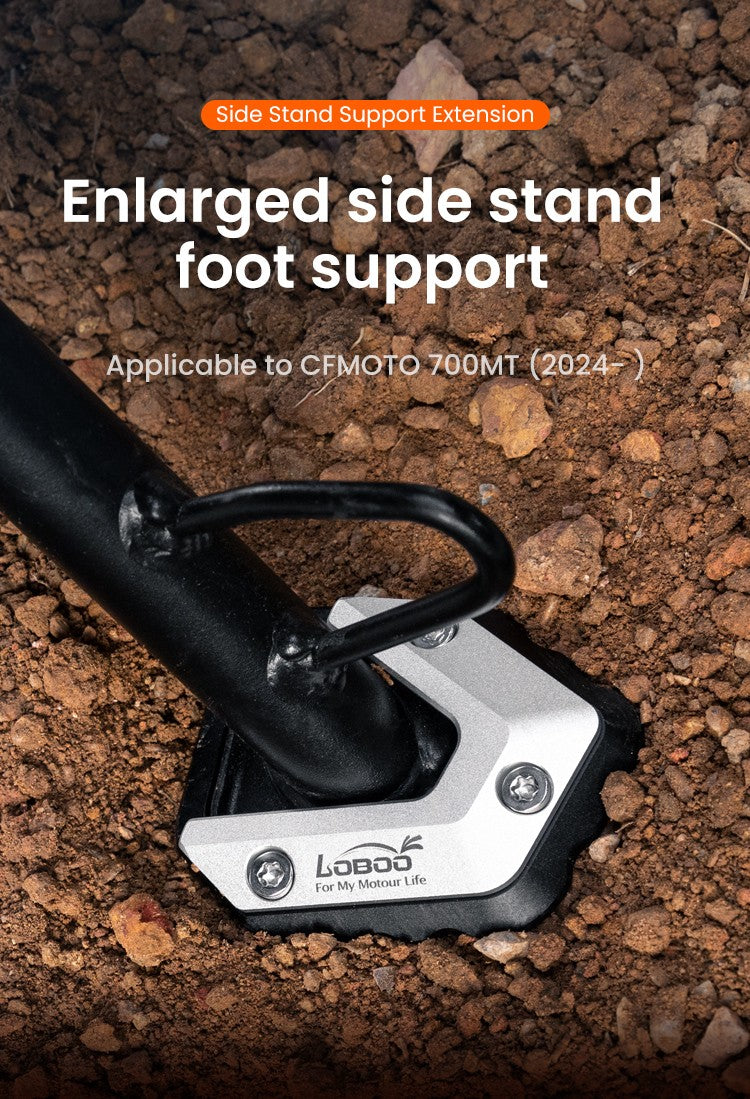 The kickstand foot, extended