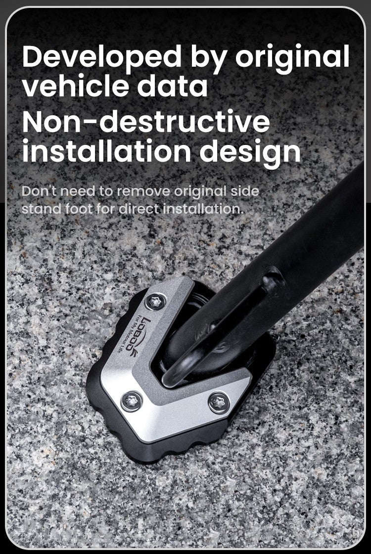 It mounts on the original foot without drilling.