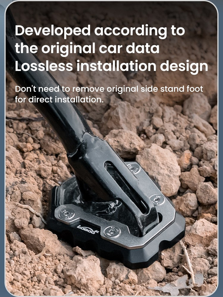 It mounts on the original foot without drilling.