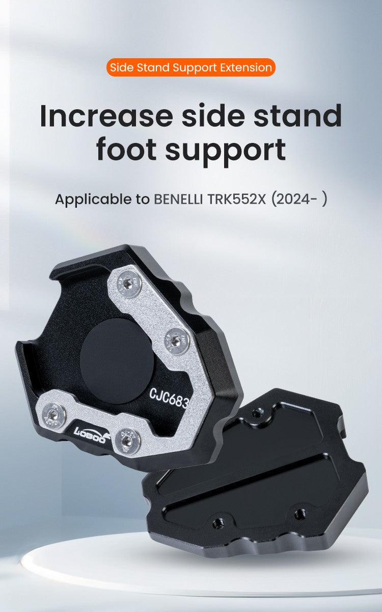 The kickstand foot, extended