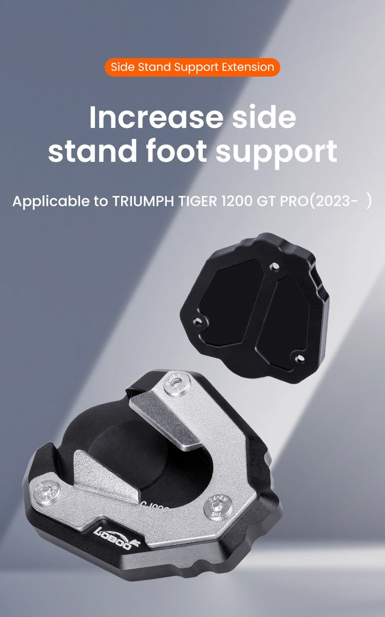 The kickstand foot, extended
